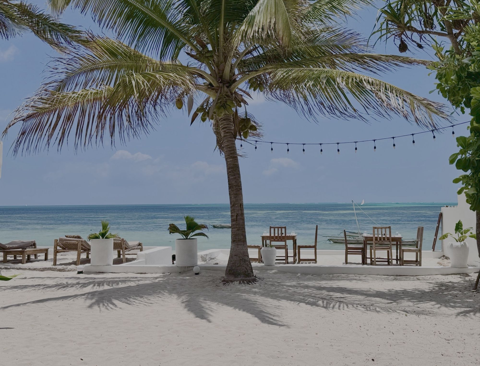 Beach terrace at Mango Beach House, Zanzibar